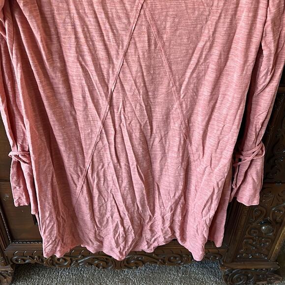 Free People Beach Pink Come And Catch Me Long Sleeve boho coastal dress - Picture 9 of 10